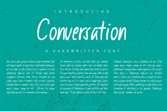 Conversation: A Versatile Font for Digital Design