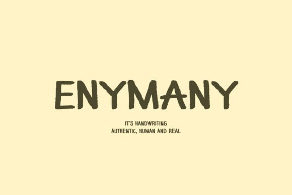 Enymany: A Font That Breathes Life Into Your Handmade Creations