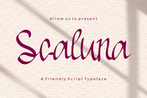 Script Amp Font That Stands Out: Schaluna
