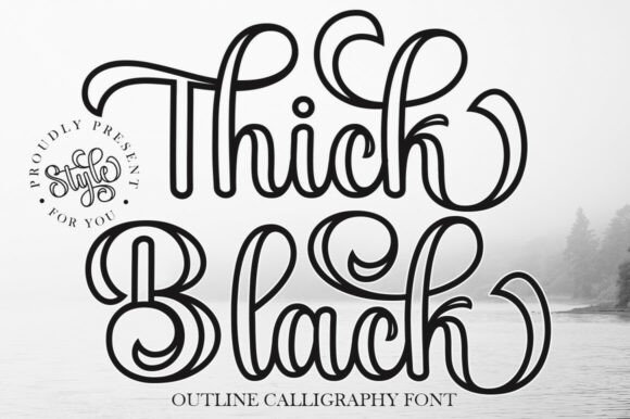 Thick Black Outline Font Review for Branding Projects